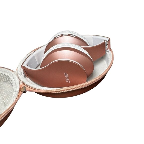 ZIHNIC Bluetooth Headphones‎ Overear Foldable Wireless/Wired Headset Rose Gold - Picture 3 of 5